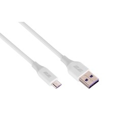 2E კაბელი Cable USB-A - microUSB Glow 1m White-JUSTSHOP.GE-ზე
