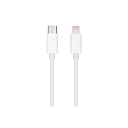 2E კაბელი Сable USB-C > Lightning charge/data, 1m, Type-C, Glow, white-JUSTSHOP.GE-ზე