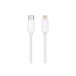 2E კაბელი Сable USB-C > Lightning charge/data, 1m, Type-C, Glow, white-JUSTSHOP.GE-ზე