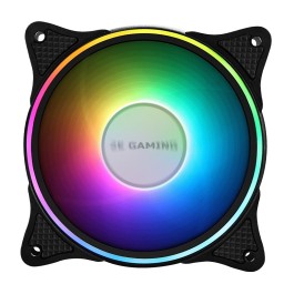 2E ქულერი GAMING Case fan (F120OI-ARGB), 120mm, 3+3pin 5V Aura, white blades, black frame,outer-inner LED