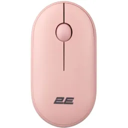 2E მაუსი Mouse MF300 Silent, უსადენო WL/BT, pink