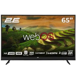 TV ტელევიზორი Set 65 2E LED 4K 50Hz Smart WebOS, Black