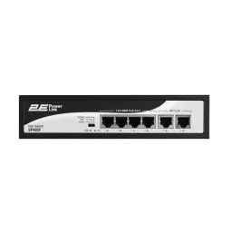 2E სვიჩი PowerLink Switch SP402F 6xFE (4xPoE, 2xUplink), 55W, Unmanaged-JUSTSHOP.GE-ზე