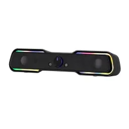 2E დინამიკი Multimedia speaker PCS101 RGB, 2.0, USB, Black-JUSTSHOP.GE-ზე