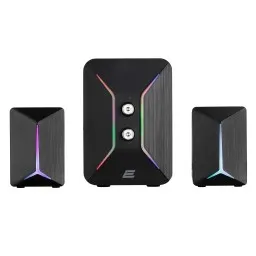 2E დინამიკი Multimedia speaker PCS301 RGB, 2.1, USB, Black-JUSTSHOP.GE-ზე