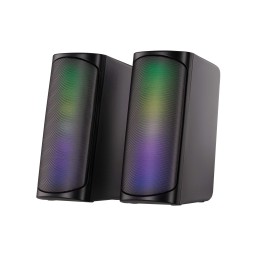 2E დინამიკი Multimedia speaker PCS231 RGB Matrix, 2.0, USB, Black