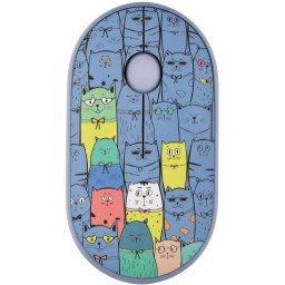 2E მაუსი MF300 PETS:CATS Silent WL BT, ლურჯი