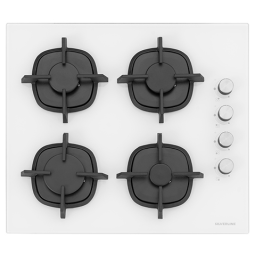 Silverline ჩასაშენებელი გაზქურის ზედაპირი CS5343W01 (04340)/60*52/მინა/თეთრი/გაზკონტროლი