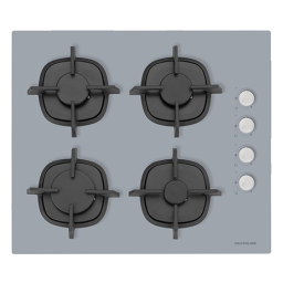 Silverline ჩასაშენებელი გაზქურის ზედაპირი CS5343S01 (04347) 60*52/მინა/ნაცრისფერი/გაზკონტროლი