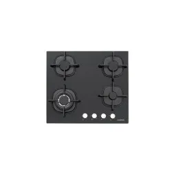 Silverline ჩასაშენებელი გაზქურის ზედაპირი CS5407B01 (04417) 60*50/მინა/შავი/გაზკონტროლი