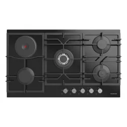 Silverline ჩასაშენებელი გაზქურის ზედაპირი CS5468B01 /მინა/90*51/შავი 