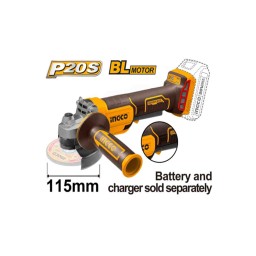 Ingco ელ. კუთხსახეხი Li-Ion Proline 20V-115MM (CAGLI211156) 