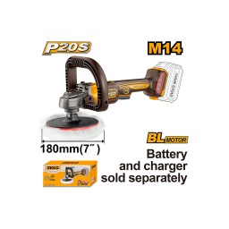 Ingco უსადენო საპრიალებელი კუთხსახეხი 20V-180MM (APLI2018) 