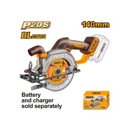 Ingco ცირკული ხერხი Li-Ion Proline 140mm 20V (CSLI1402)-JUSTSHOP.GE-ზე