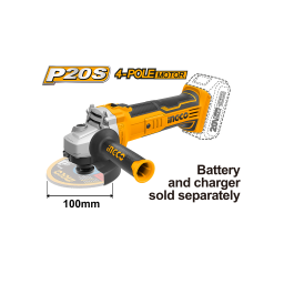 Ingco კუთხსახეხი (ბარგალკა) Lithium-Ion 20V (CAGLI1001) -JUSTSHOP.GE-ზე