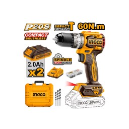 Ingco ელ. ხრახნდამჭერი ჩაქუჩით Li-Ion Proline 20V (CIDLI20602) -JUSTSHOP.GE-ზე