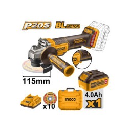 Ingco ელ. კუთხსახეხი Li-Ion Proline 20V-115MM (CAGLI2111561) -JUSTSHOP.GE-ზე