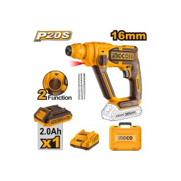 Ingco ელ. პნევმატური დრელი (პერფორატორი) Li-Ion Proline 20V-1.5J (CRHLI201681) 
