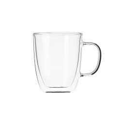 ARDESTO ჭიქების ნაკრები Double wall borosilicate glass mug set, 400 ml, 2 pcs, with handles
