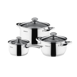 Ardesto ქვაბების კომპლექტი 6 pcs set Gemini Gourmet, stainless steel