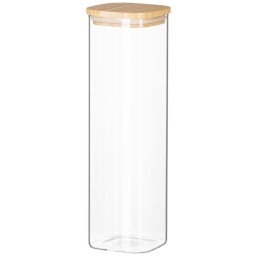 Ardesto ქილა Jar Fresh, 1300 ml, square, glass, bamboo-JUSTSHOP.GE-ზე
