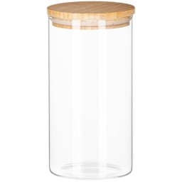 Ardesto ქილა Jar Fresh, 760 ml, round, glass, bamboo-JUSTSHOP.GE-ზე