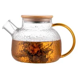Ardesto ჩაის ჩაიდანი Teapot Dew, 1000ml, borosilicate glass, bamboo, transparent-JUSTSHOP.GE-ზე