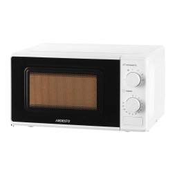 ARDESTO მიკროტალღური ღუმელი Microwave oven, 20L, mechanical control, 700W, button opening, white-JUSTSHOP.GE-ზე