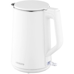 Ardesto ელექტრო ჩაიდანი Electric kettle EKL-X50, 1,7L, double-walled, gloss, STRIX, white-JUSTSHOP.GE-ზე