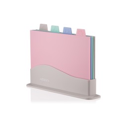 Ardesto საჭრელი დაფა 4 ცალი Cutting board set with stand Fresh, 4 pcs, 33,5х23,5х7cm, plastic-JUSTSHOP.GE-ზე