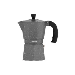 Ardesto ყავის მადუღარა Coffee Maker Gemini Molise, 0.4l, 9 cups, aluminum, grey-JUSTSHOP.GE-ზე