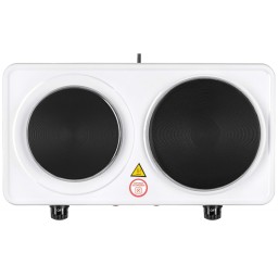 Ardesto ელექტრო ქურა table cooker electric, burner - 2, 1+1.5W, control - mech., white-JUSTSHOP.GE-ზე