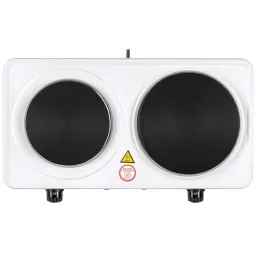 Ardesto ელექტრო ქურა table cooker electric, burner - 2, 1+1.5W, control - mech., white-JUSTSHOP.GE-ზე