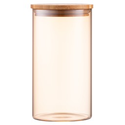Ardesto ქილა Jar Golden Moon, 760ml, glass, bamboo, round, golden-JUSTSHOP.GE-ზე