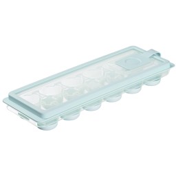 Ardesto ყინულის ფორმა Ice tray with lid Fresh Cylinder, 27х9.5х3.8cm, silicone, plastic, blue-JUSTSHOP.GE-ზე