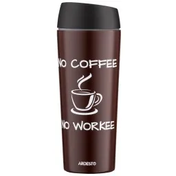 Ardesto თერმოსი Travel mug Coffee Time, 450ml, stainless steel, brown