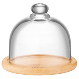 Ardesto ლიმონის ჭურჭელი dish with lid, 12cm, bamboo, glass, transparent-JUSTSHOP.GE-ზე
