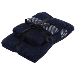 Ardesto პირსახოცის ნაკრები Terry towel set Holiday, 50х90cm, 70х140cm, 2pcs, 100% cotton, blue-JUSTSHOP.GE-ზე