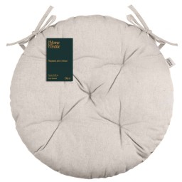 Ardesto სკამის ბალიში Sitpad Oliver, 40cm, 100% cotton, filling: 50% holofiber, 50% pp, beige-JUSTSHOP.GE-ზე