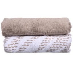 Ardesto სამზარეულოს პირსახოცი Kitchen towel set SuperSoft, 40x60cm, 2pcs, 100% cotton, beige-JUSTSHOP.GE-ზე