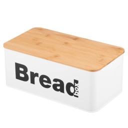 Ardesto საპურე Bread bin Midori 33х18х13cm, metal, bamboo, white-JUSTSHOP.GE-ზე