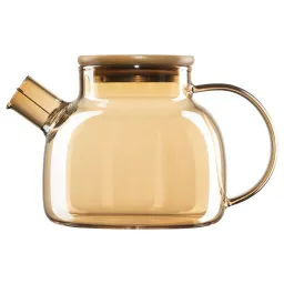 Ardesto ჩაიდანი Teapot Golden Moon, 1000ml, borosilicate glass, bamboo, golden