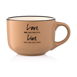 Ardesto ჭიქა Mug Way of life, 550ml, ceramics, light brown