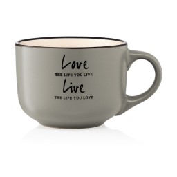 Ardesto ჭიქა Mug Way of life, 550ml, ceramics, gray