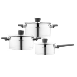 Ardesto ქვაბების ნაკრები Cookware set Gemini Trento, 6pcs, stainless steel