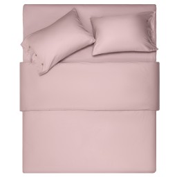Ardesto თეთრეულის ნაკრები Bedding set 1.5 Mix&Match, sateen, duvet cover 160x220cm, bed sheet 180x240cm, pillowcases (2) 50x70cm, 100% cotton, light pink-JUSTSHOP.GE-ზე