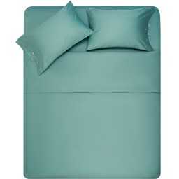 Ardesto თეთრეულის ნაკრები Bedding set 2.0 Mix&Match, sateen, duvet cover 200x220cm, bed sheet 240x260cm, pillowcases (2) 50x70cm, 100% cotton, green-JUSTSHOP.GE-ზე