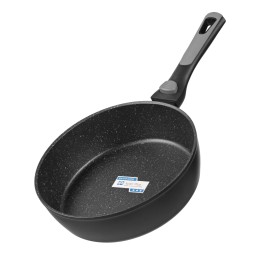 Ardesto ტაფა Deep Fry pan with removable handle Gemini Bari, 24cm, aluminium, black