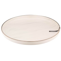Ardesto თეფში Dinner plate Marmo, 27cm, ceramics, beige-JUSTSHOP.GE-ზე