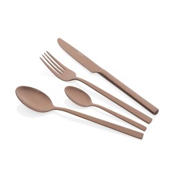 Ardesto დანა-ჩანგლის ნაკრები Cutlery set Black Mars Favola, 4pcs, stainless steel, copper-JUSTSHOP.GE-ზე